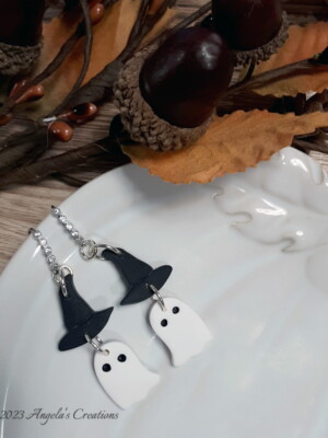 Witchy Ghost Dangle Earrings