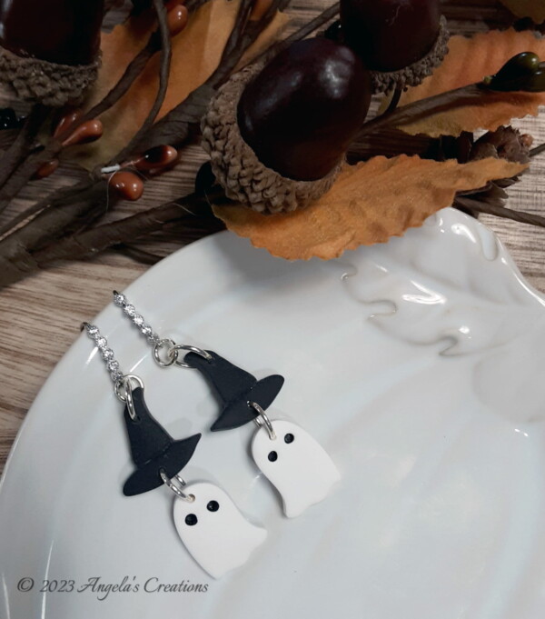 Witchy Ghost Dangle Earrings