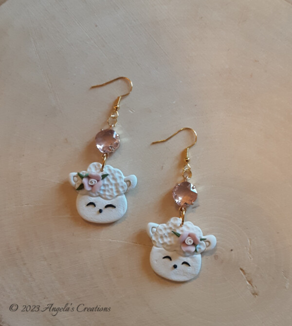 Lamb Dangle Earrings -7608