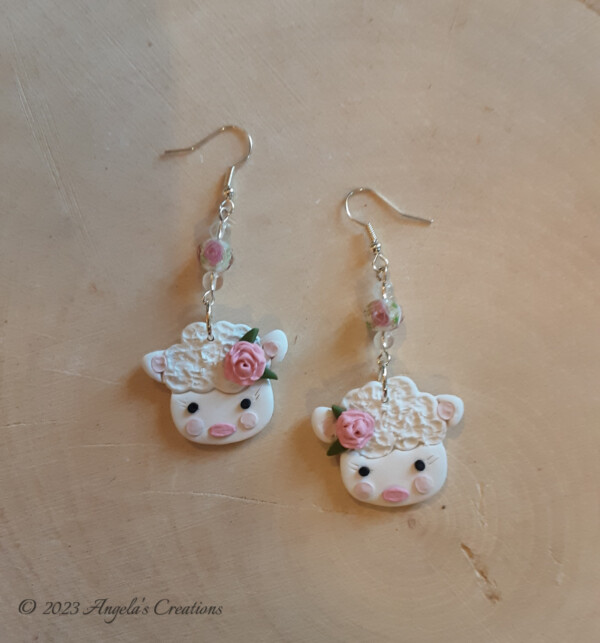 Lamb Dangle Earrings - 7610