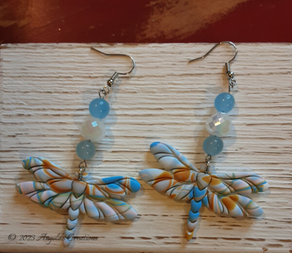 MultiColoredDrangonflyDangleEarrings