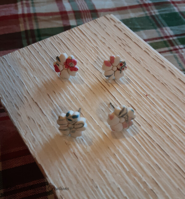 Multi Colored Flower Earring Studs -7648