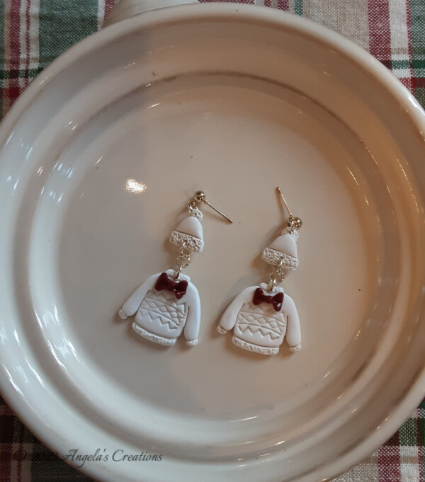 Winter Sweater Dangle Earrings - 7511