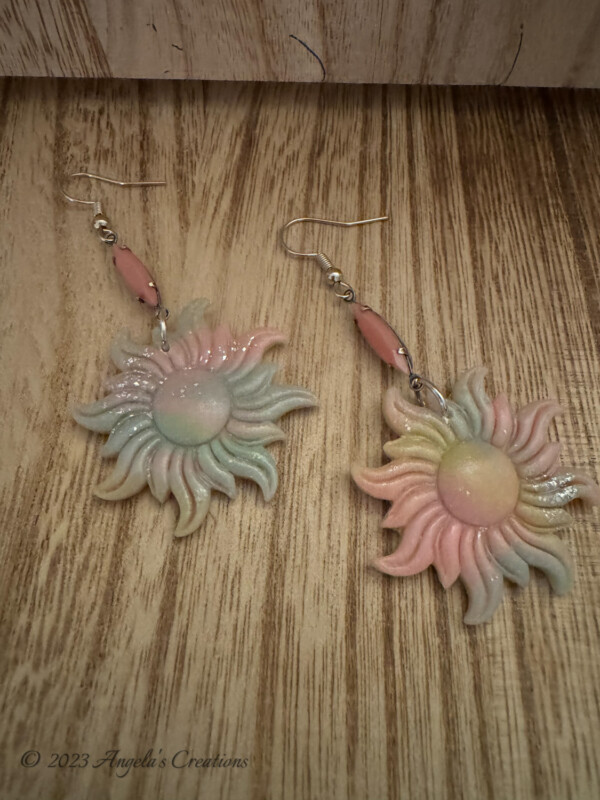 Glow In The Dark Sun Dangle Earrings -7711